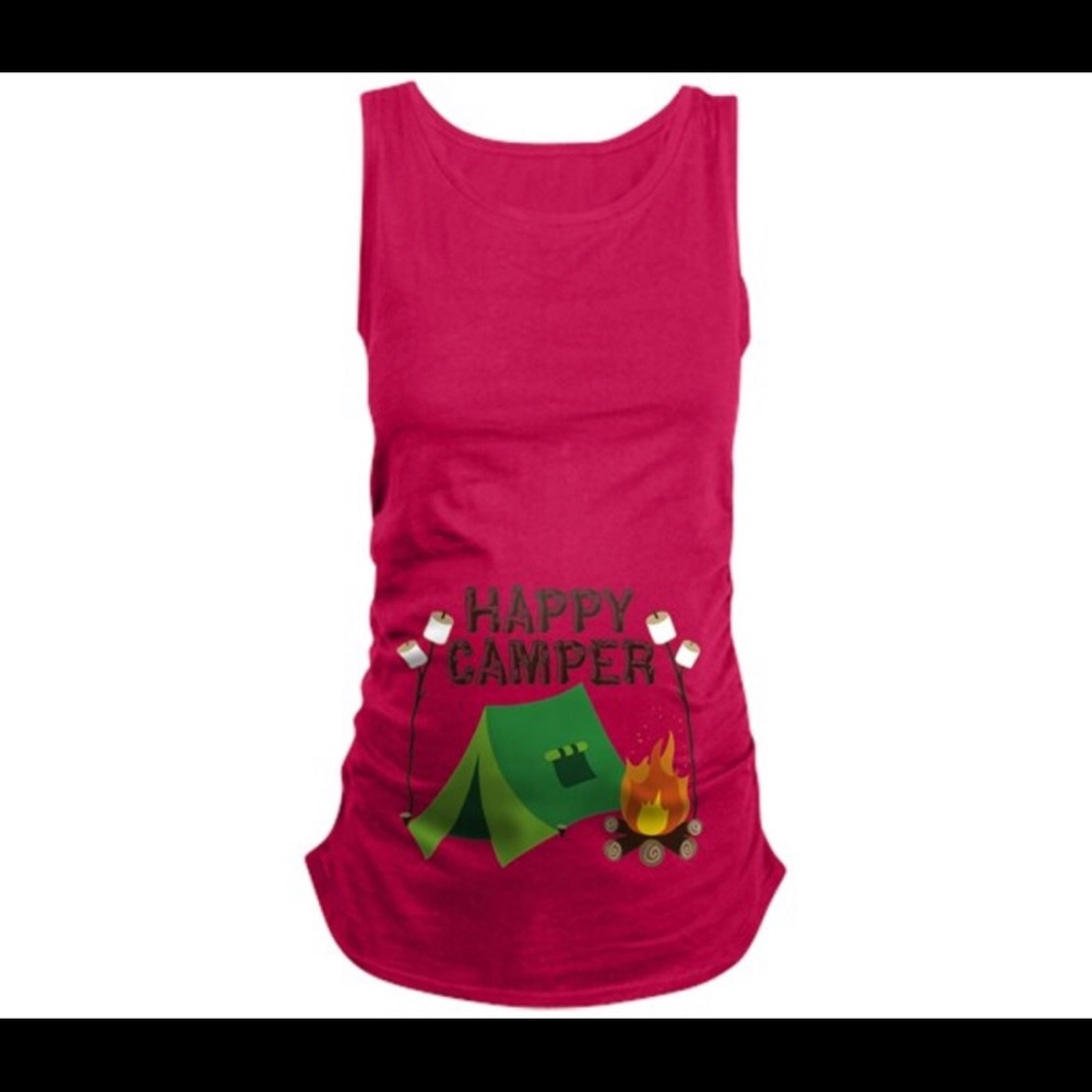 Maternity happy camper tank top